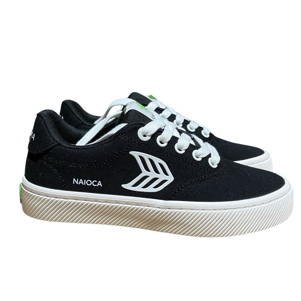 CARIUMA Sneakers WMNS 5.5 Black Naioca Organic Low Skater Canvas Casual Sporty‎